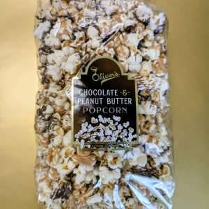 Peanut Butter & Chocolate Drizzled Popcorn